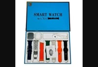 ساعة شبية ابل الترا + سبعة اساور + كفر حماية