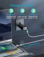 راف باور - فيش سفر نانو بقوة 30 واط بمنفذ تايب سي