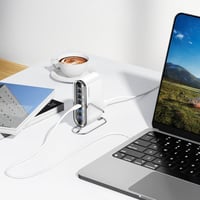 موماكس - منصة شحن مكتبي 4 منافذ PD ومنفذين USB-A ب...