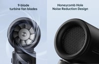 مروحة محمولة _ منفاخ هواء جيسو لايف 9 -رمادي فاتح