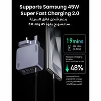 يوجرين - شاحن جداري نيكسود برو GaN بـ 3 منافذ USB-...