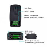 ميزان حرارة “ تِرْمُومِتْر” مزدوج مزود بإضاءة خلفي...