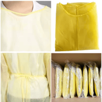 كرتون جاون اصفر Isolation Gown