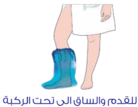 حامي جبيرة عازل للماء ﻟﻠﻘﺪم واﻟﺴﺎق متنوع