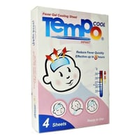 كمادات جل تيمبو كول خافضة للحرارة للأطفال 4 قطع