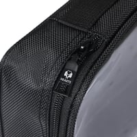 هارتس شنطة مكياج شفافة سوداء عملية-مقاس L