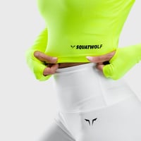 تي شيرت رياضي نسائية قصيرة "ووريور" بأكمام طويلة م...