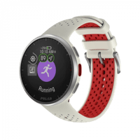 بولار - ساعة لياقة Pacer Pro أبيض/أحمر