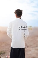 جاكيت شتوي جوخ دبل فيس بني مع سكري