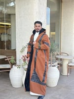 فروة جوخ ملكية بتطريز جلدي فاخر