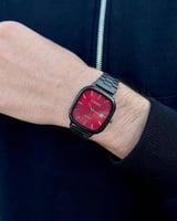 كاسيو LTP كبلز اسود مينا عنابي