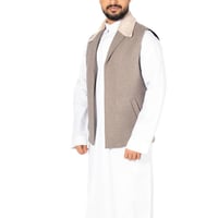 سديرية الهمال | لون بيج ترابي مع فرو بيج فاتح