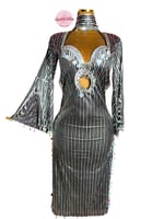 بدلة رقص الملكة غادة عبدالرازق (فضي) (3 قطع)