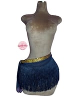 حزام رقص ملكة الدناديش (أسود) (دناديش كثيفة)