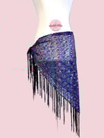 حزام رقص طاووس المميز (متعدد الاوان لامع) (حياكة ي...