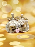 صاجات رقص شرقي مميزة (فضي) (حجم وسط)