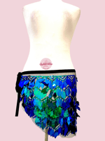 حزام رقص الساحرة (ازرق مع اخضر) (حياكة يدوية أصيلة...