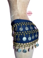 حزام رقص ملاليم 3 ادوار (ذهبي) (حياكة يدوية)