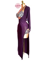 بدلة رقص الملكة سمسمة (قطعتين) (بنفسجي/فضي)