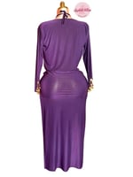 بدلة رقص الملكة سمسمة (قطعتين) (بنفسجي/ذهبي)