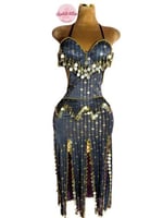 بدلة رقص ملكة الذهب (ذهبي مميز)