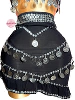 بدلة رقص ست البنات (أسود مع فضي)