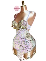 بدلة رقص الملكة قمراية (ترتر متحوّل يتبدّل لونه بل...