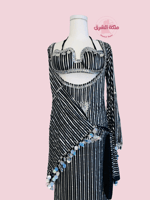 بدلة رقص ملكة الأناقة (فضي) (٣ قطع)