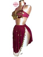 بدلة رقص الملكة سنيوره (عنابي)