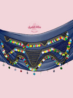 حزام رقص الملكة شهرزاد (مميز جداً) (حياكة يدوية أص...