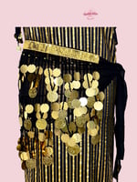 حزام رقص شرقي جنيهات مميّز (ذهبي كامل) (حياكة يدوي...