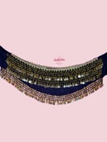 حزام رقص لطيفة القطيفة ذهبي (حياكة يدوية أصيلة)