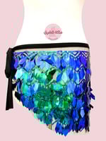 حزام رقص الساحرة (ازرق مع اخضر) (حياكة يدوية أصيلة...