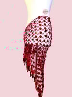 حزام رقص عروسة البحر (احمر) (حياكة يدوية فاخرة)