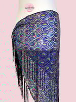 حزام رقص طاووس المميز (متعدد الاوان لامع) (حياكة ي...