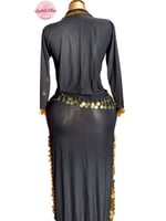 بدلة الملكة دينا الشربيني (ذهبي) (حزام مجاناً)