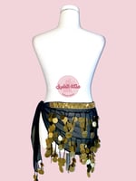 حزام رقص شرقي جنيهات مميّز (ذهبي كامل) (حياكة يدوي...