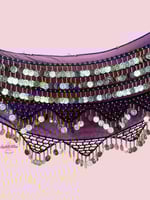 حزام رقص جنيهات سوبرلوكس اسود (حياكة يدوية أصيلة)