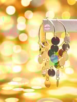 حلق الملكة صف صف (ذهبي)