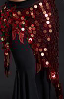 حزام رقص عروسة البحر (احمر) (حياكة يدوية فاخرة)