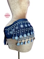 حزام رقص ملاليم 3 ادوار (فضي) (حياكة يدوية)