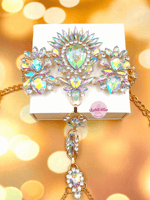 خلخال مع وصلة أصبع للملكة جواهر (قطعة وحدة)