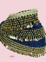 حزام رقص لطيفة القطيفة ذهبي (حياكة يدوية أصيلة)