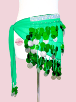 حزام رقص شرقي جنيهات مميّز (حياكة يدوية أصيلة)