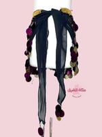 حزام رقص شرقي جنيهات مميّز(بنفسجي وذهبي) (حياكة يد...