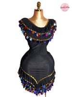 بدلة رقص ملكة الاسكندرية (أسود+ملون) (تطريز مميز)