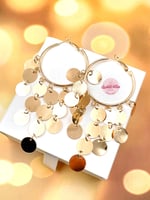 حلق الملكة صف صف (ذهبي)