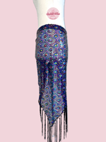 حزام رقص طاووس المميز (متعدد الاوان لامع) (حياكة ي...