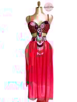 بدلة رقص الملكة فُلّة (أحمر)