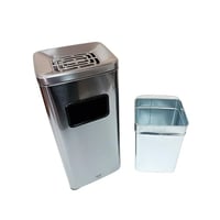 سلة مهملات ستانلس ستيل مع فتحة جانبية